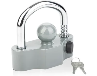 Trailer Coupler Ball Lock, Hitch Lock, Adjustable Heavy Duty